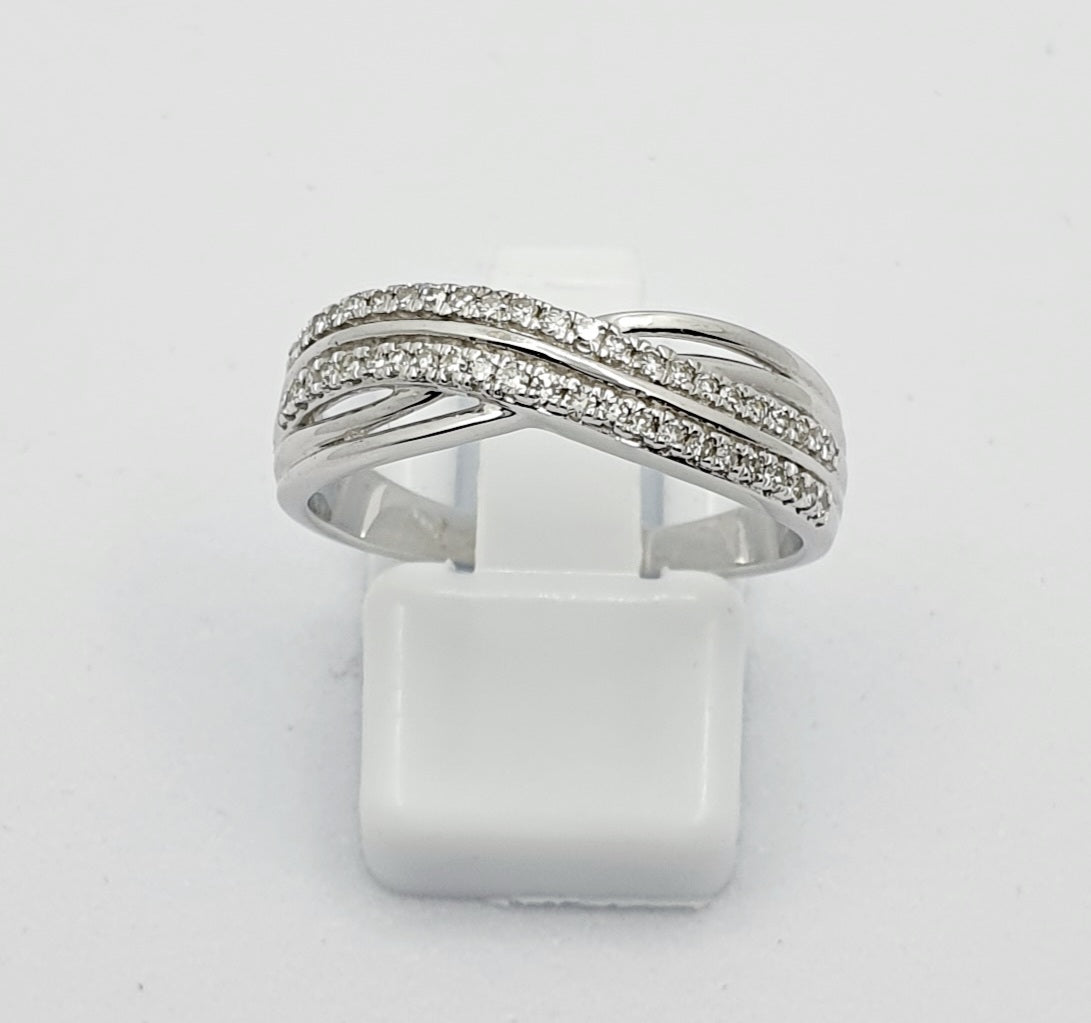 9ct White Gold Diamond Dress Ring 0.18CT TDW
