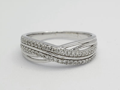 9ct White Gold Diamond Dress Ring 0.18CT TDW