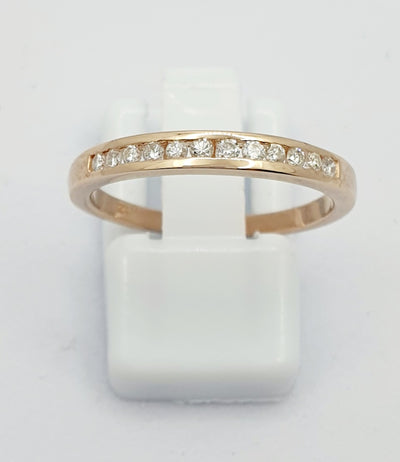 9ct Rose Gold Diamond Ring 0.21ct TDW