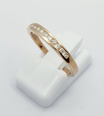 9ct Rose Gold Diamond Ring 0.21ct TDW