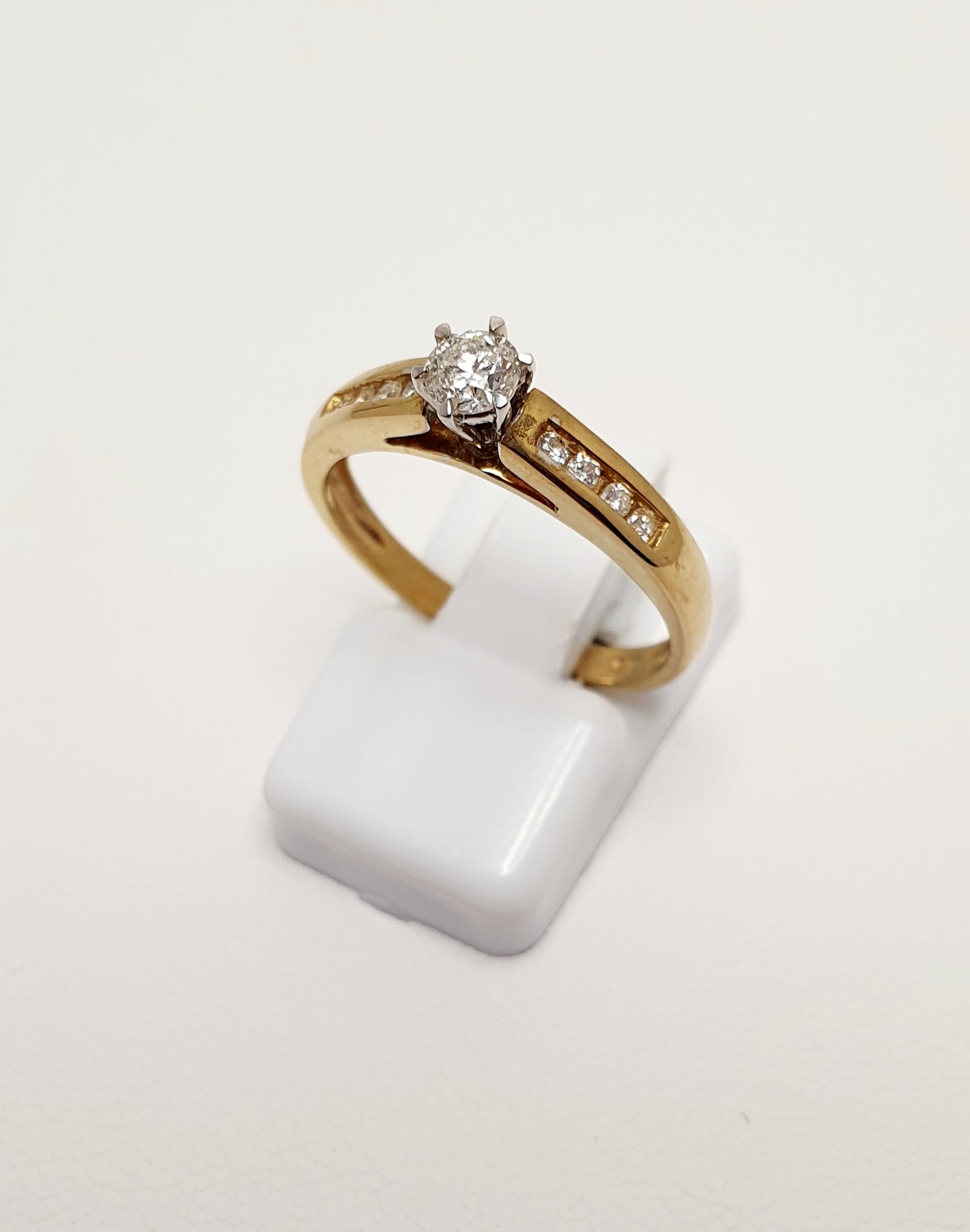 9Ct Yellow Gold Diamond Engagement Ring With 0.35Ct Of Diamonds