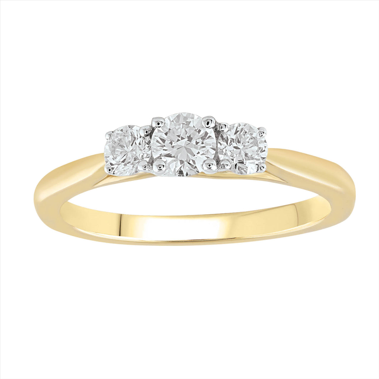 9K Ylw Gold 0.50Ct Hi I1 Diamond Ring