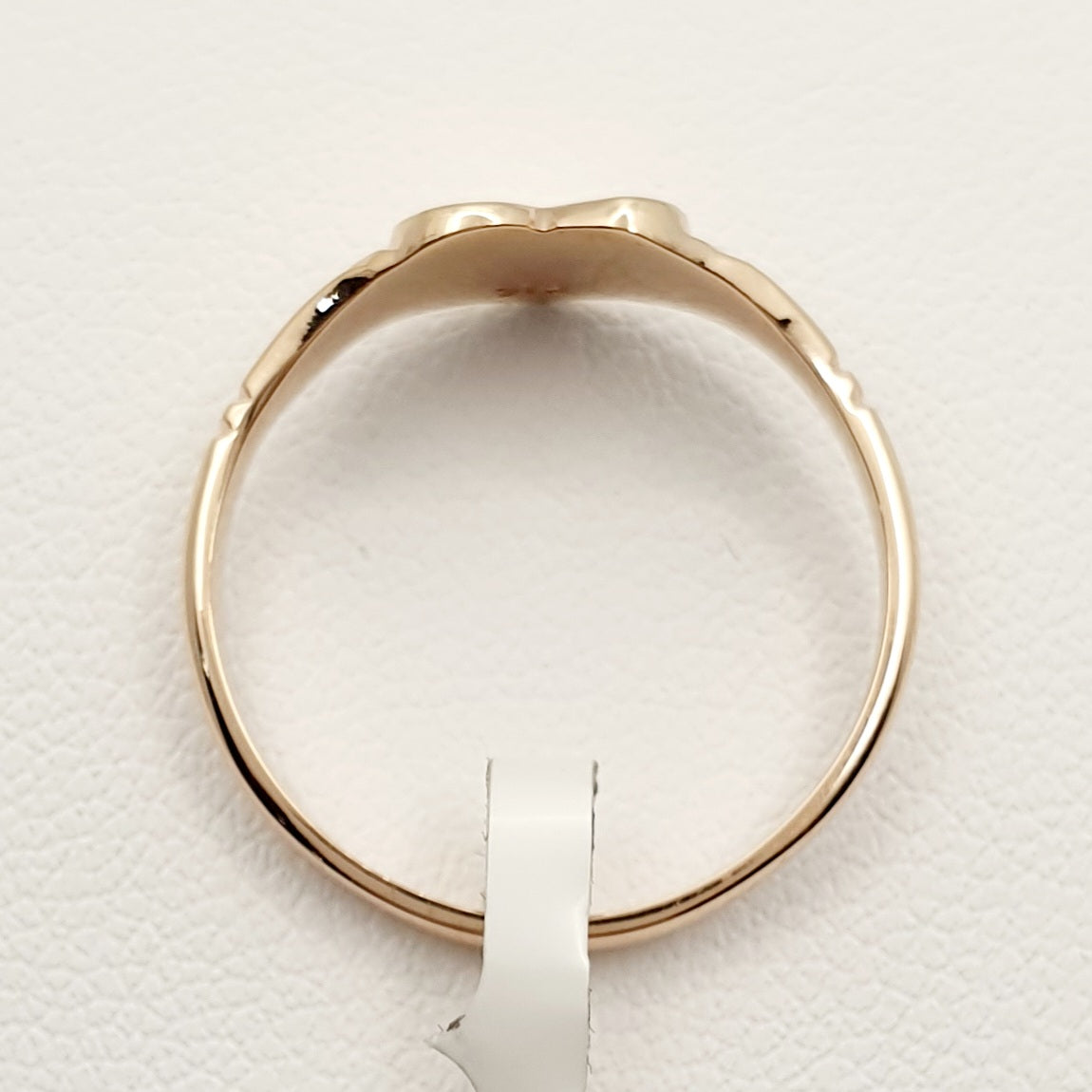 9ct Rose Gold, Heart Signet Ring. Size L