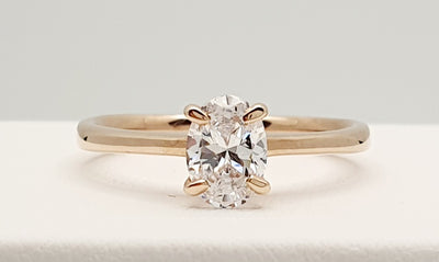 9ct Rose Gold Solitaire Cubic Zirconia Ring