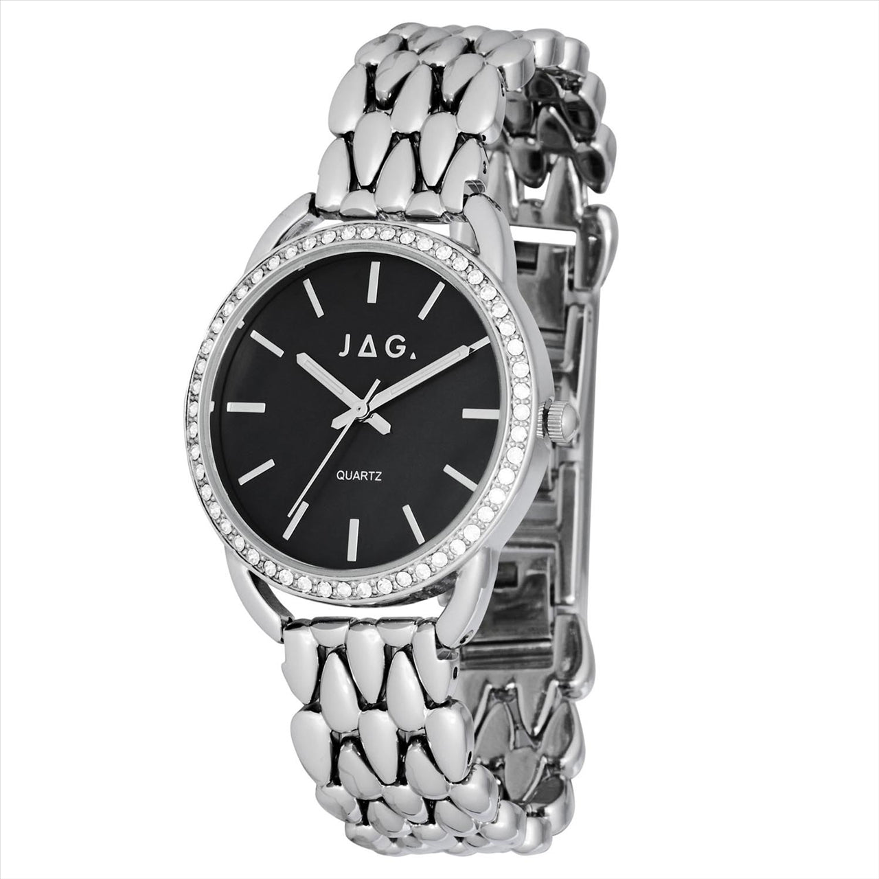 Stainless Steel Jag Ladies Watch Kimberley Black 32.8mm Dial
