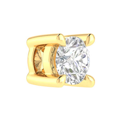 9K Yellow Gold Round 0.25Ct Hi I1 Diamond Necklace & Chain 40-50Cm