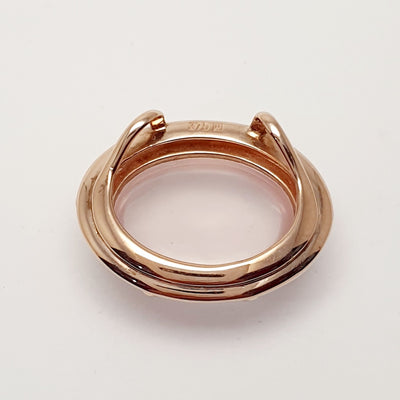 Mark McAskill Designed, 9ct Rose Gold, Cabochon Cut Rose Quartz Pendant