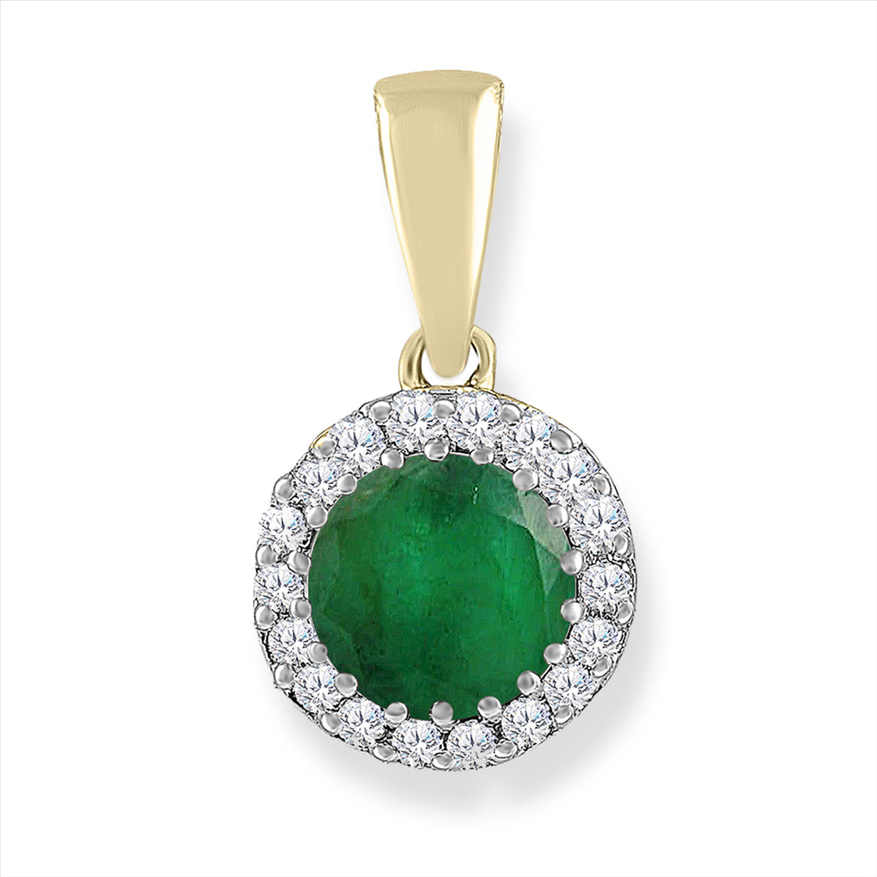 9K Ylw Gold 0.03Ct Hi I1 Dia Emerald Pdt