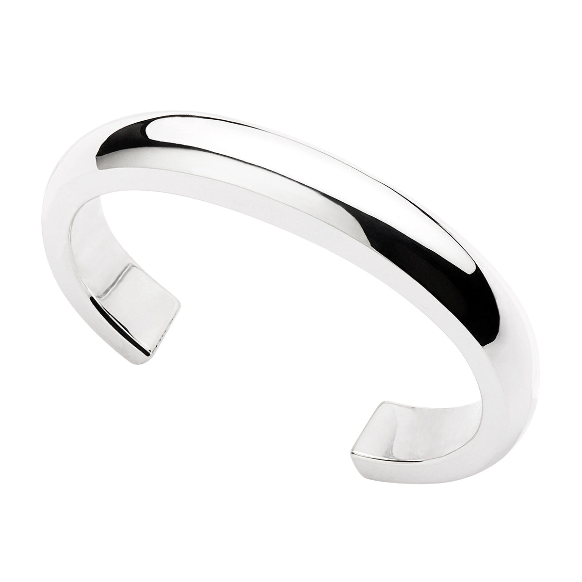 Najo 11Mm Sterling Silver Rounded Cuff With Straight Sides (Backed), 60Mm Inner Diam