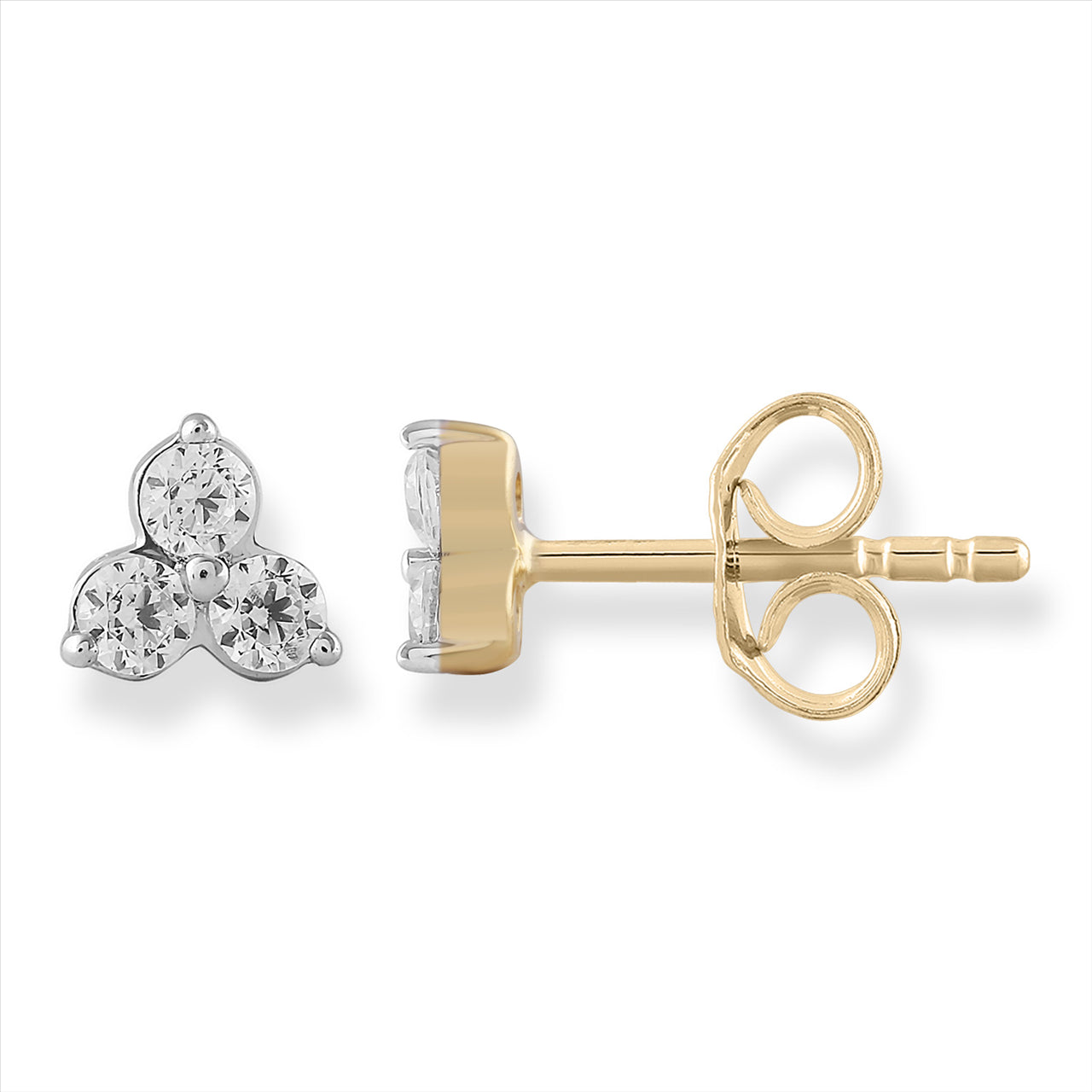 9K Yellow Gold 6 = 0.20Ct Hi I1 Diamond Studs
