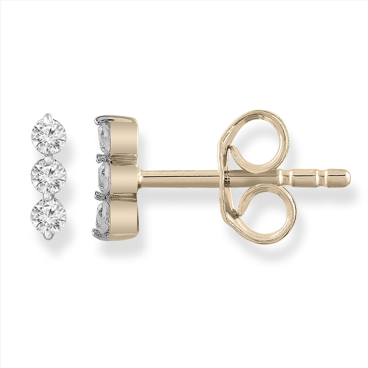 9K Ylw Gold 0.15Ct Hi I1 Diamond E/R