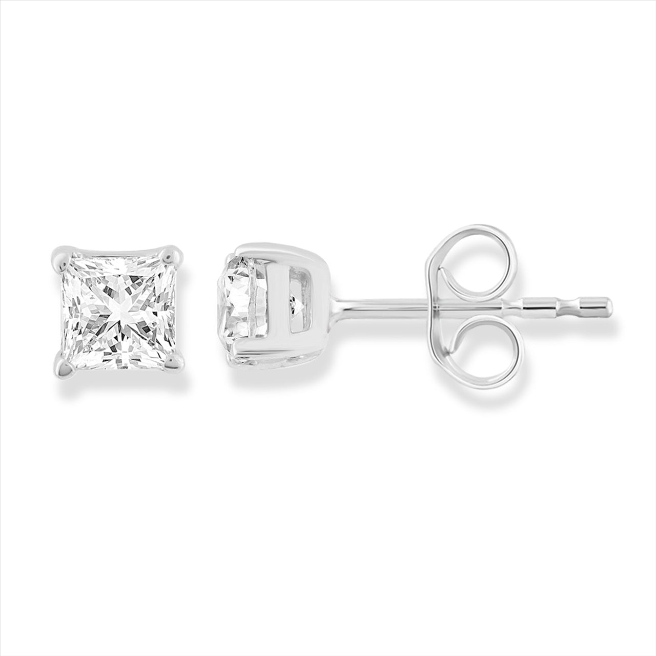 * 9K Wht Gold 0.50Ct Hi I1 Diamond Studs