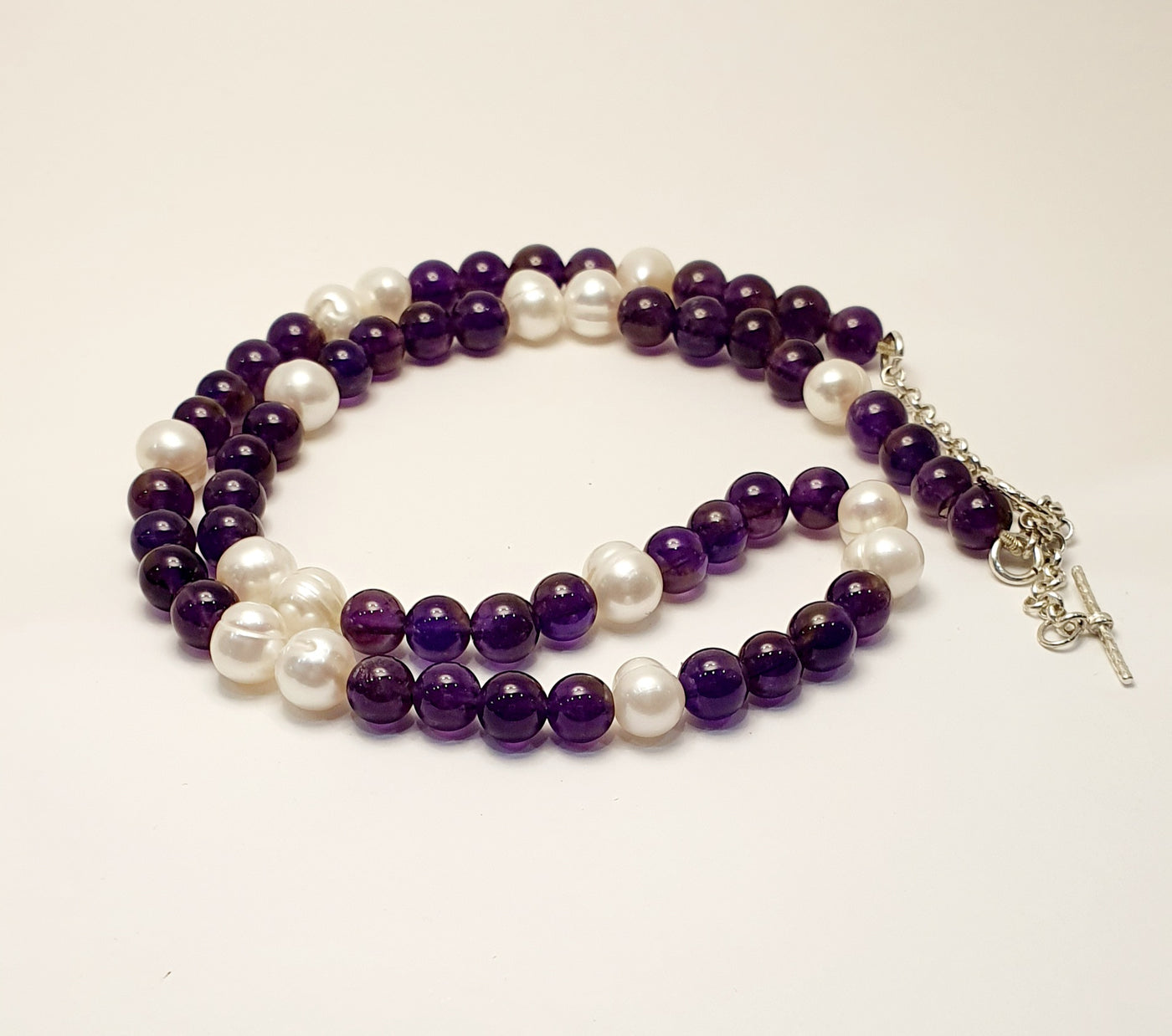 Freshwater Pearl And Amethyst Necklace