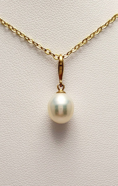 9Ct Yellow Gold, Freshwater Pearl Pendant