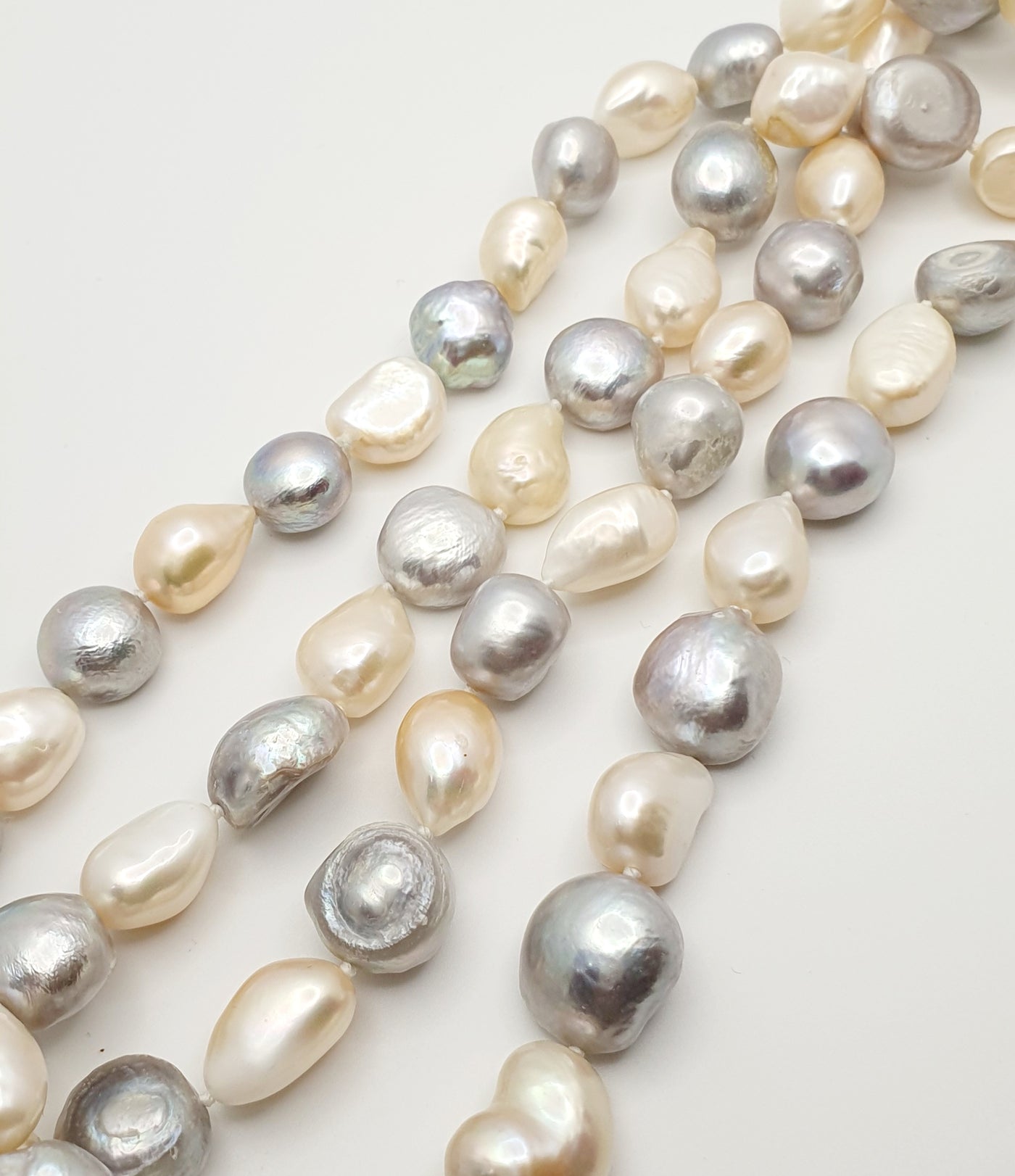 Combination of Large Dyed Freshwater Pearls Strand 87.5cm