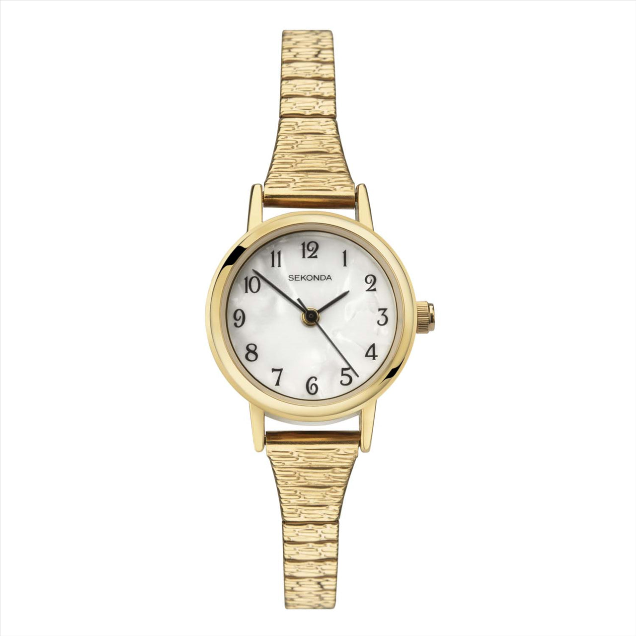 Sekonda Gold Colour Expander Bracelet With White Dial Ladies Watch