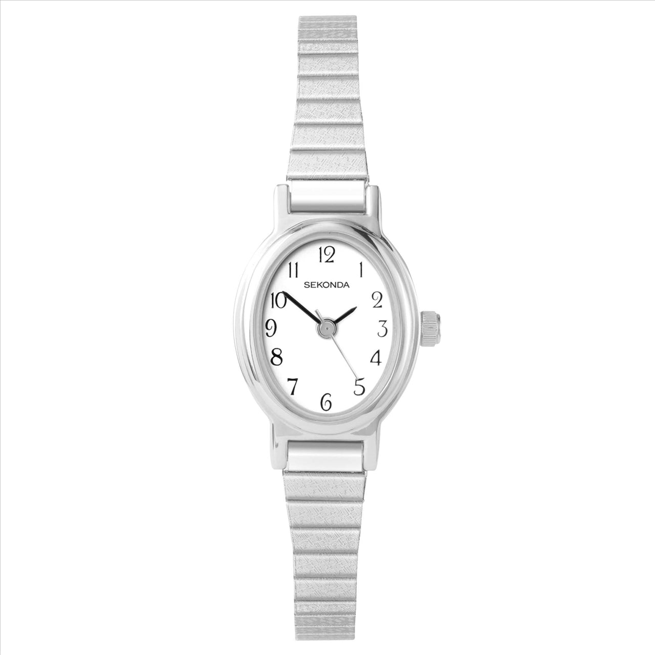 Silver Case White Dial stretch Silver bracelet Ladies watch