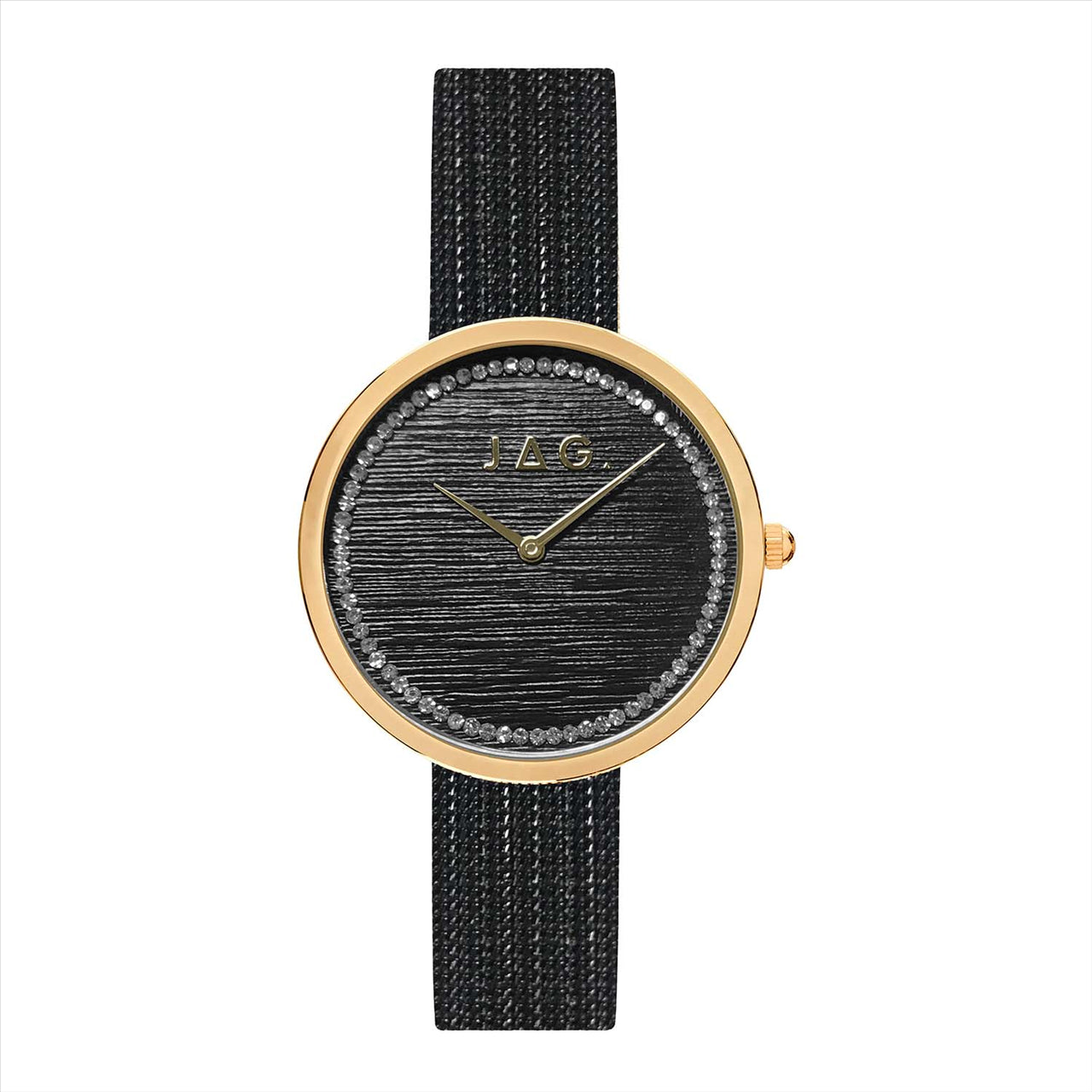 JAG ladies watch Tegan Black Di Ipyg C 34Mm Ip plated black dial