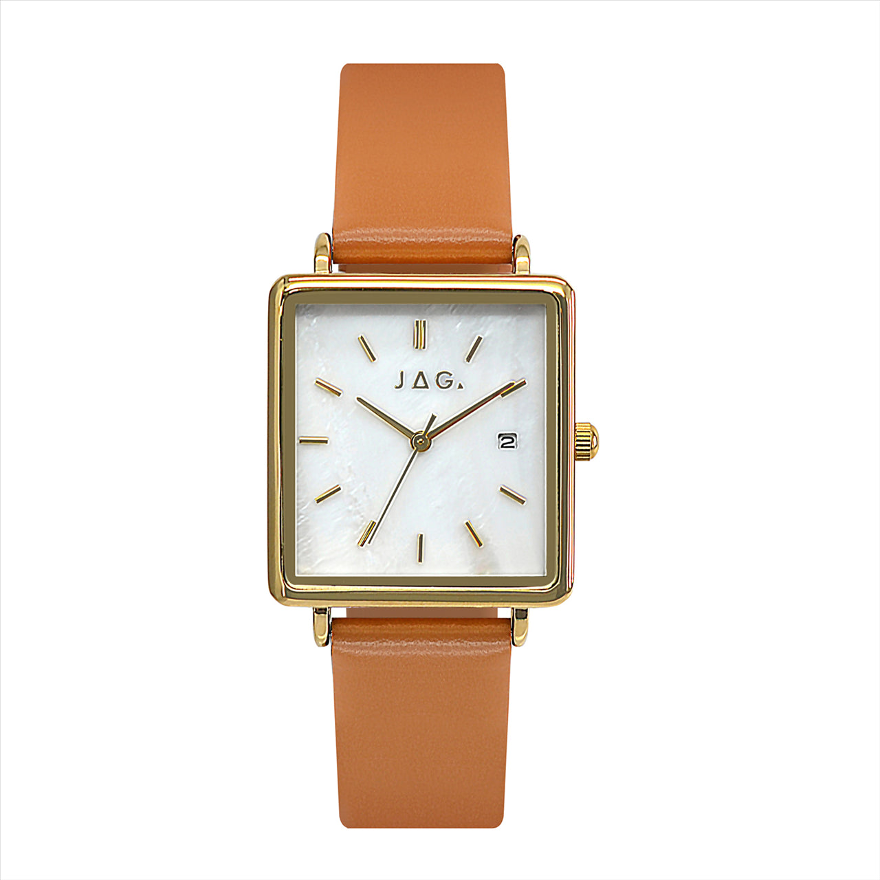 #5A LEURA WHT MOP DI IPG 27.5MM TAN STP
