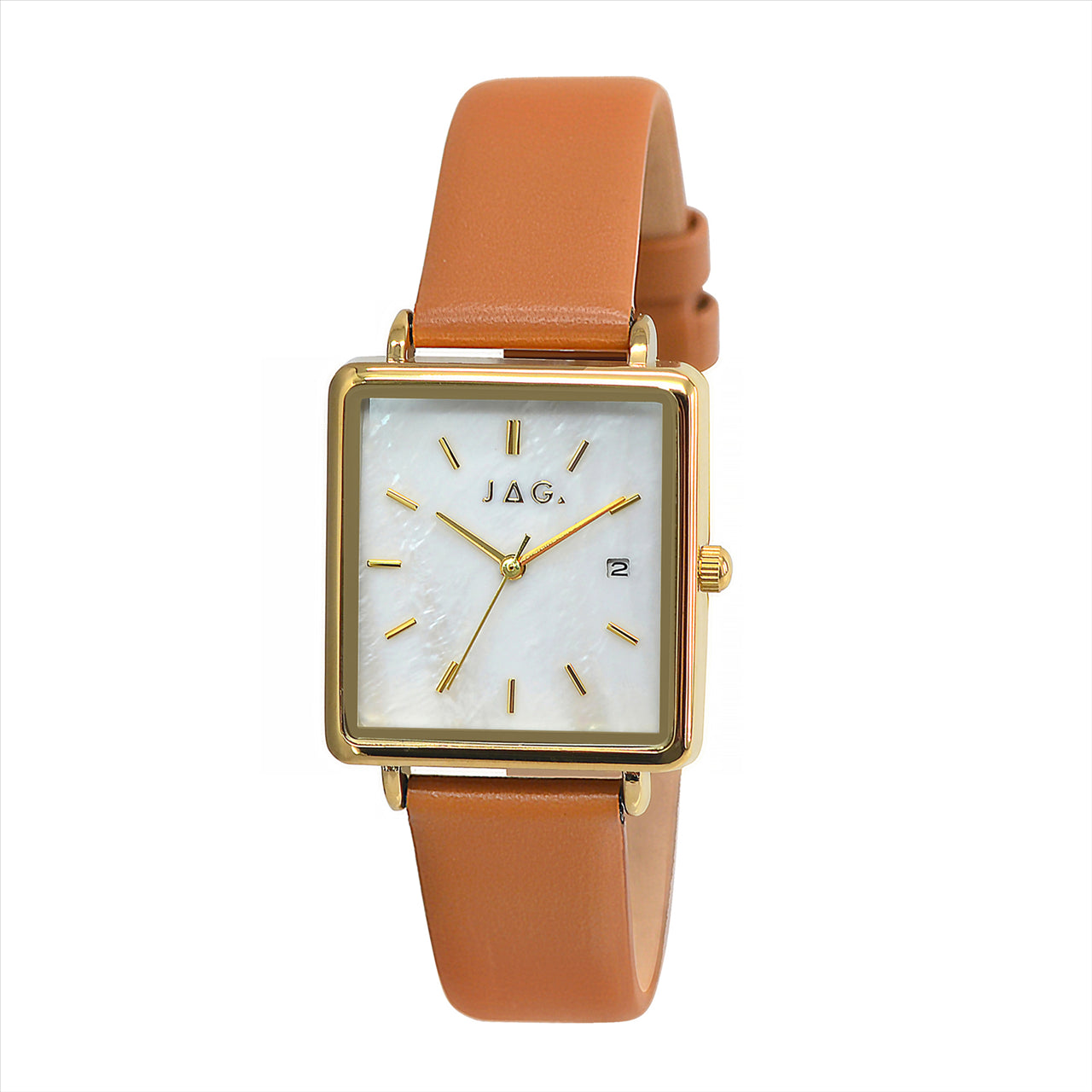 #5A LEURA WHT MOP DI IPG 27.5MM TAN STP