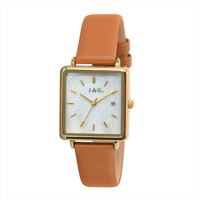 #5A LEURA WHT MOP DI IPG 27.5MM TAN STP