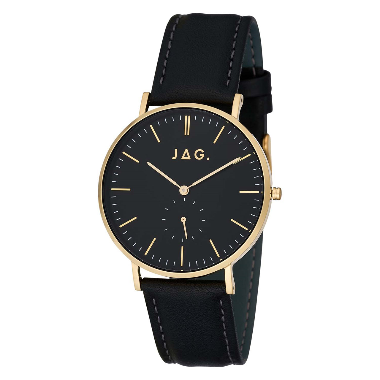 Jag 'John' Gold Colour Case with Black Face and Band J2603