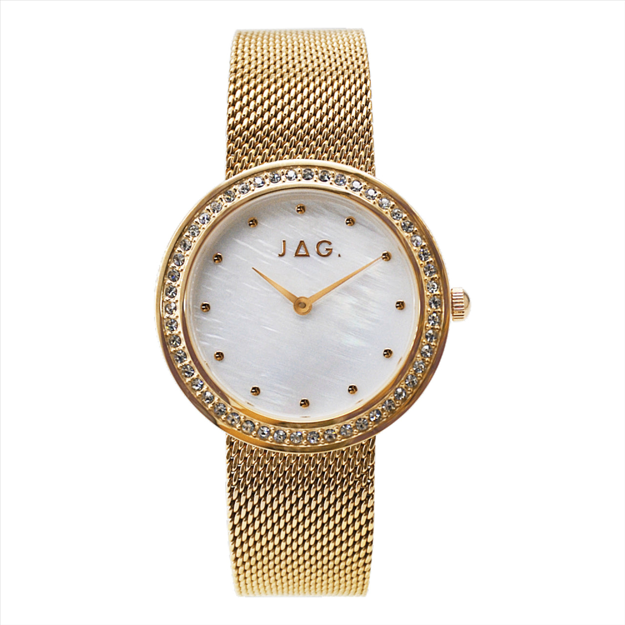 Jag Ladies Watch #4A Henley Wht Mop Dial Ipg 35Mm Ipg Stp