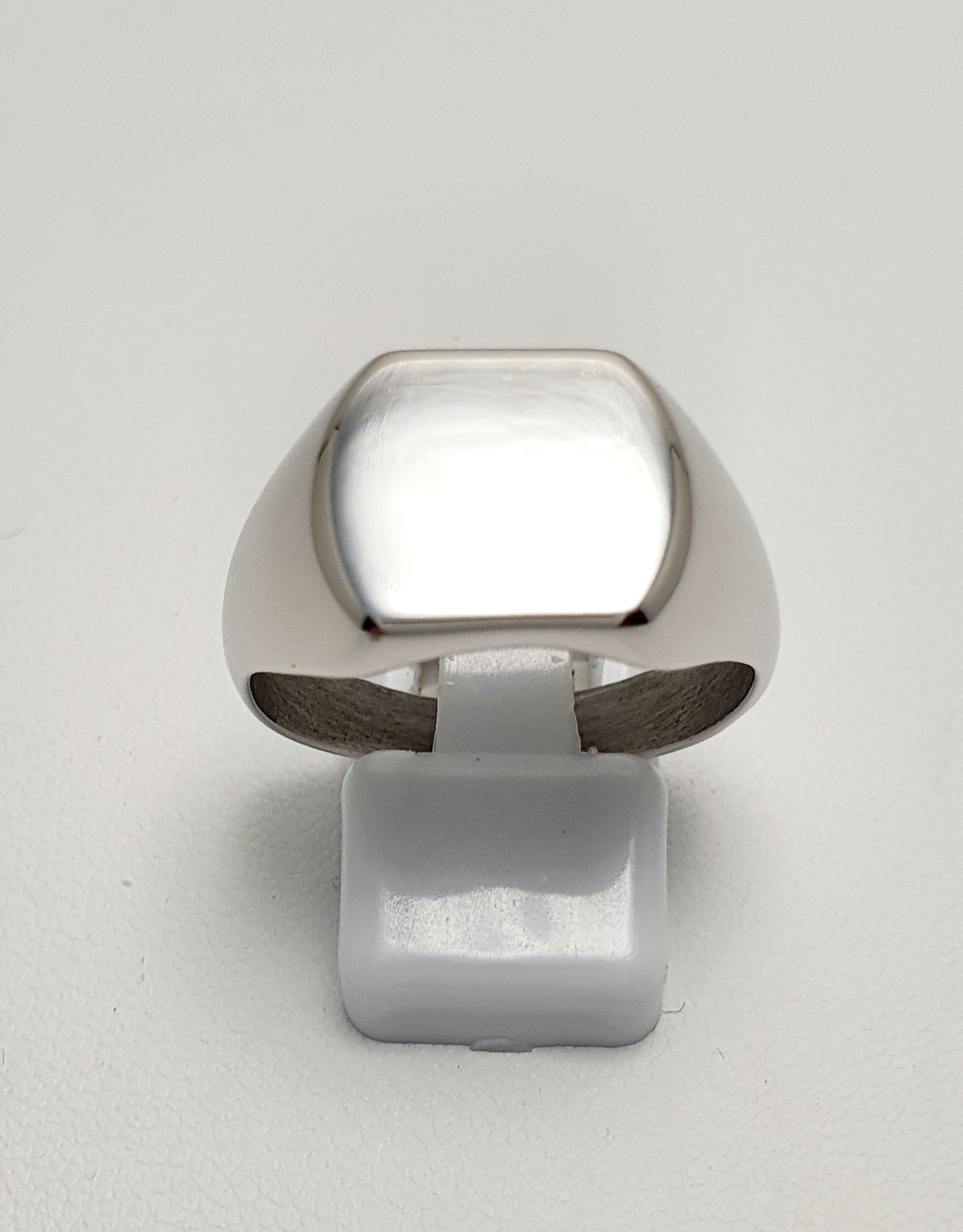 Sterling Silver Gents Ring With Rhodium Finish