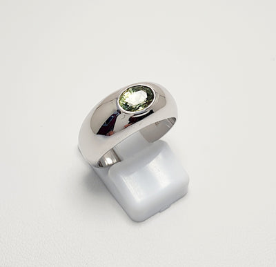 Sterling Silver Parti Coloured Sapphire Ring