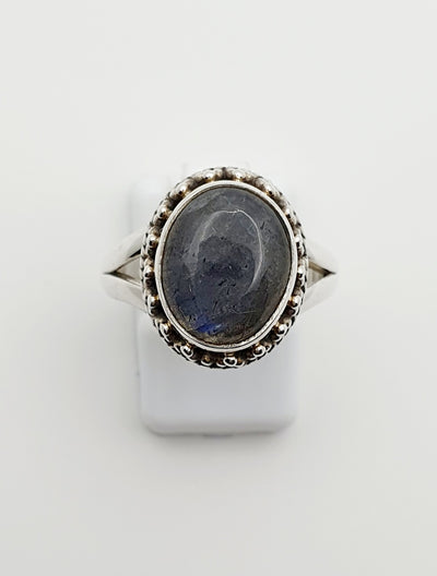 Sterling Silver Labradorite Ring Size 7/ N 1/2