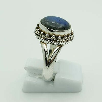 Sterling Silver Labradorite Ring Size 7/ N 1/2