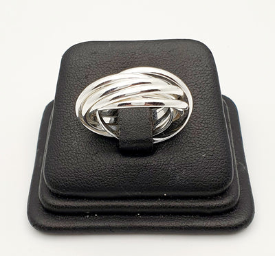 Sterling Silver 8-band Russian Wedder Ring MEDIUM (cannot be resized)