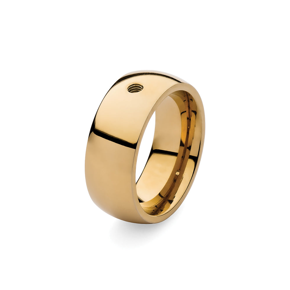 Qudo Interchangeable s/steel G/IP wide base ring 54/M1/2