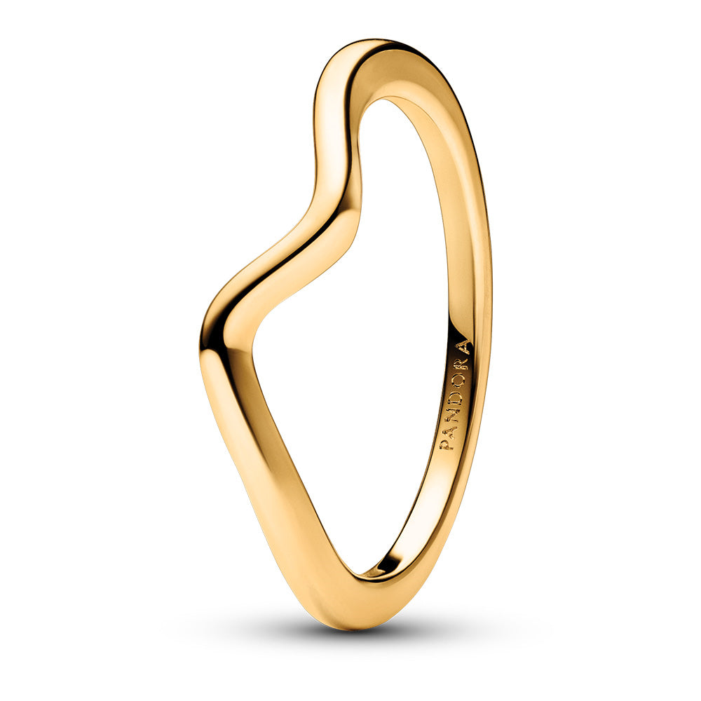 PANDORA Wave 14k gold-plated ring SIZE 60