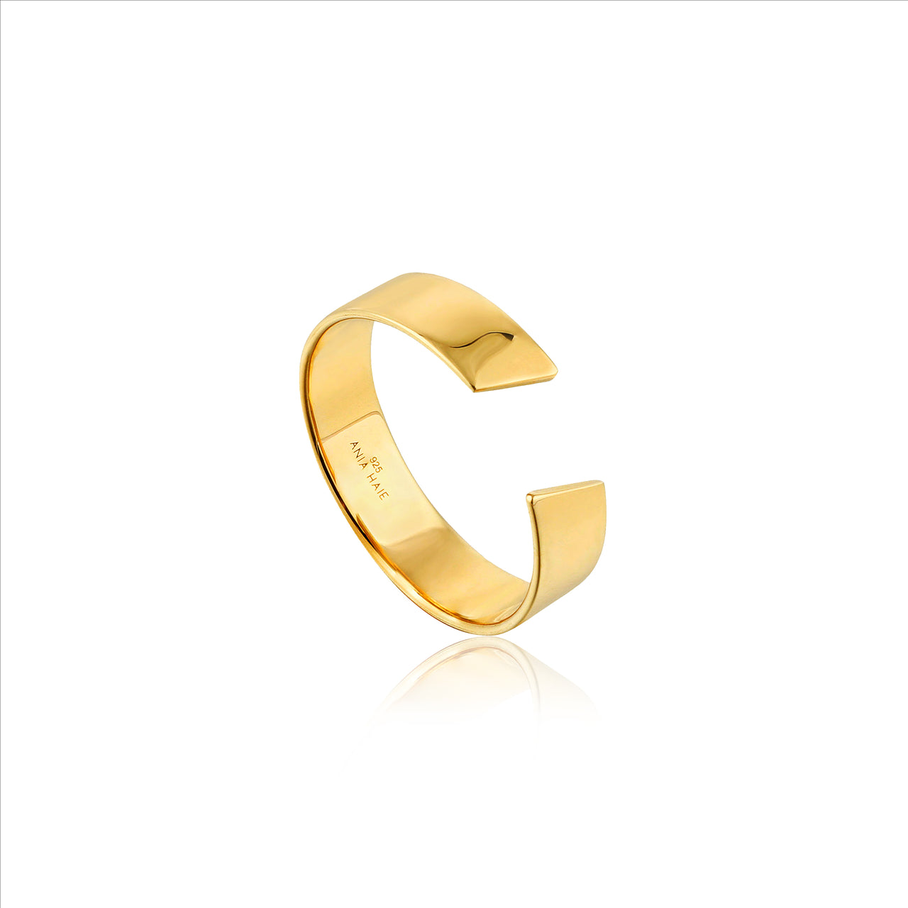 Ania Haie Sterling Silver Yellow Gold Plated Ring