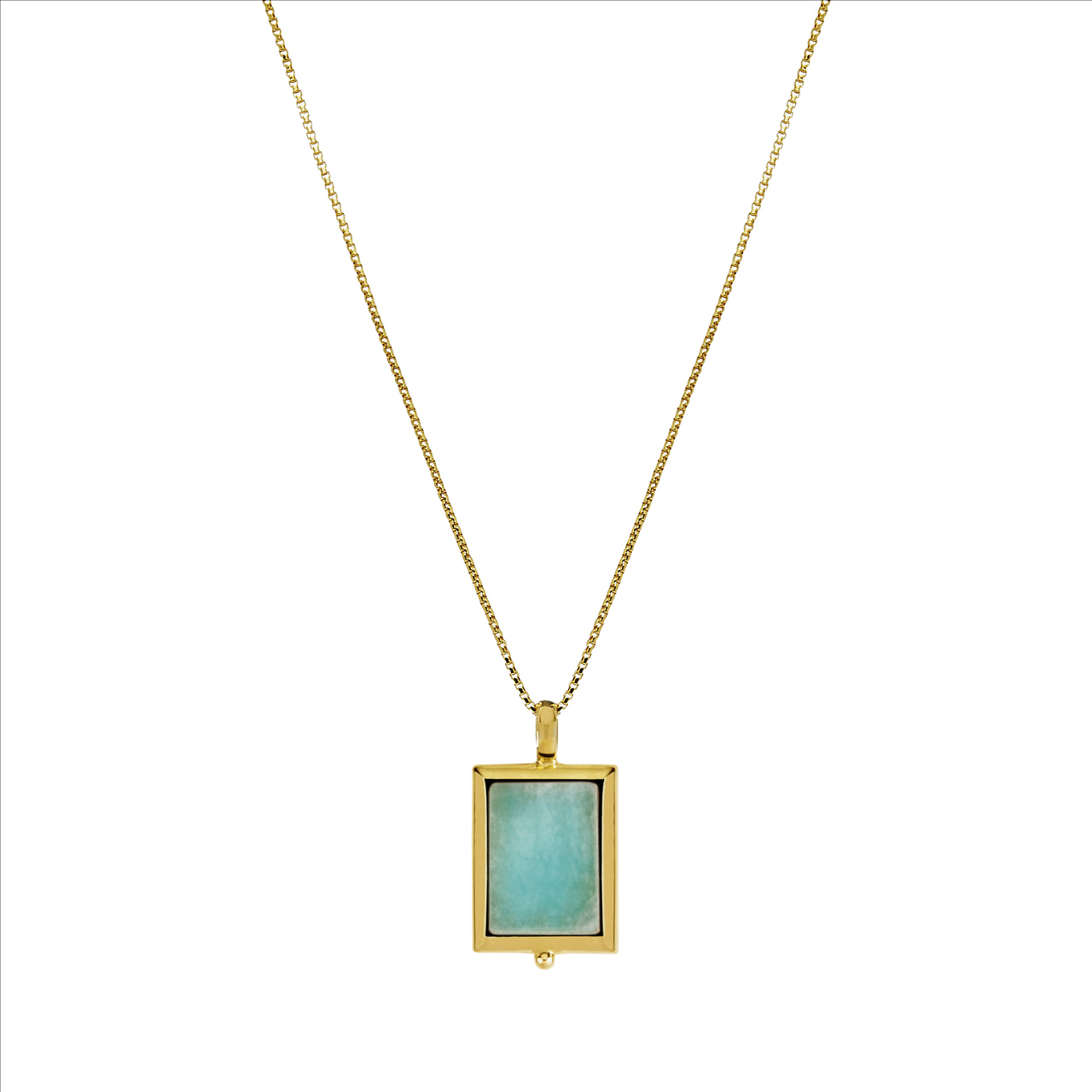 Najo Amazonite Pendant sterling silver 14K YG Plated on18K Gold Plated Chain