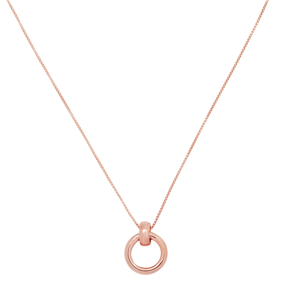 Najo 14X17mm Yellow Gold Plated Hollow-Tube Donut Pendant