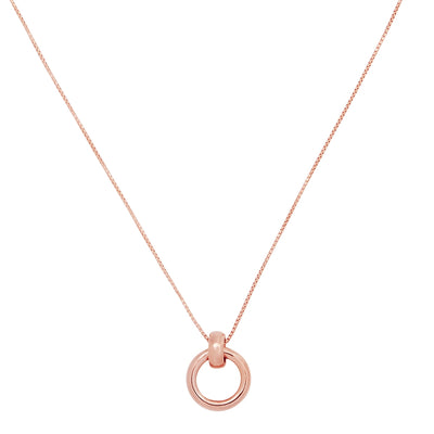 Najo 14X17mm Yellow Gold Plated Hollow-Tube Donut Pendant