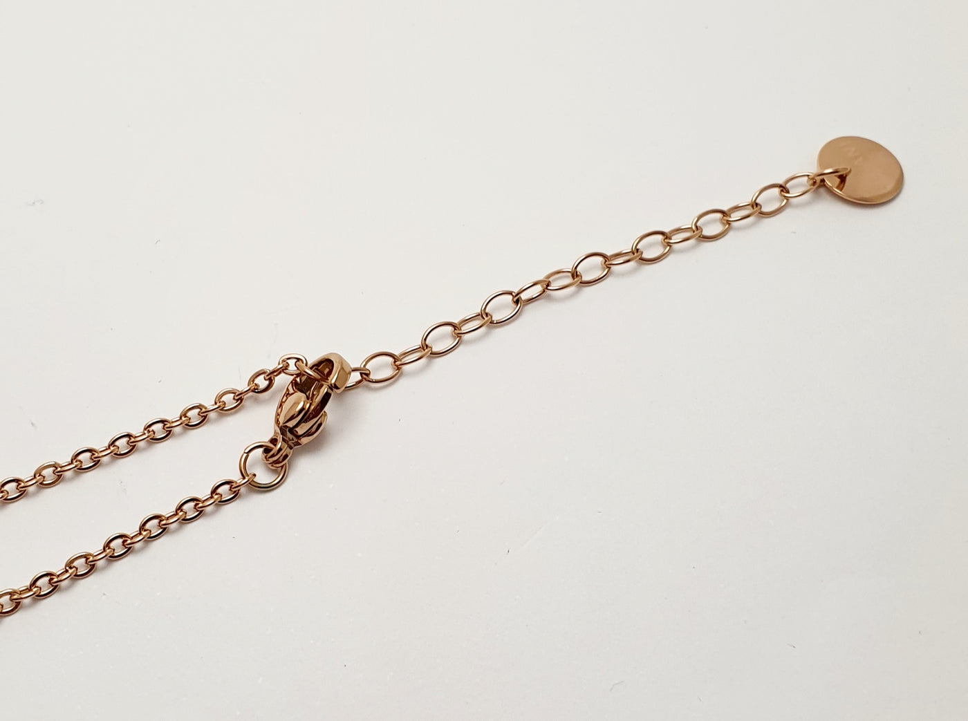 Stainless Steel Rose Gold Plated Necklace with 5mm Ball Feature.with Adjustment