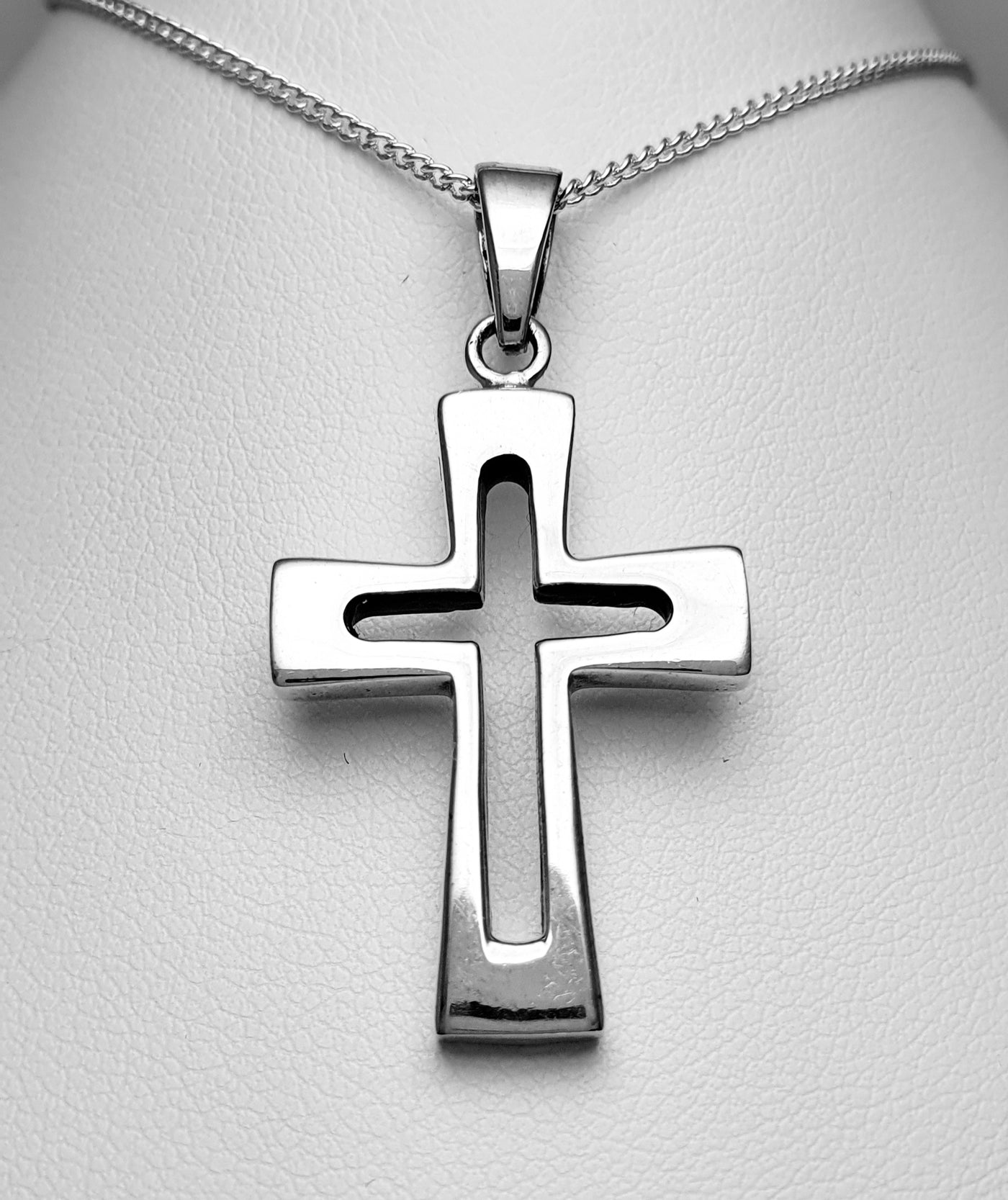Sterling Silver Open Cross. 37mm Long