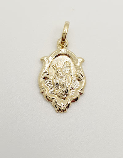 18K Gold, Filled, Saint Christopher Pendant