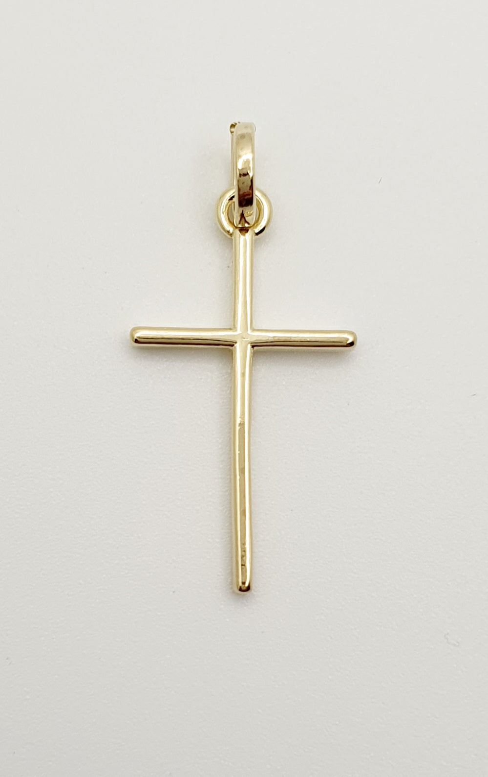 18K Gold, Filled, Plain Cross Pendant