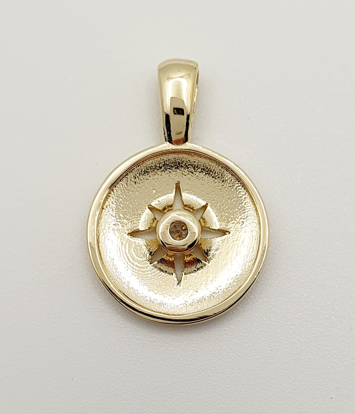 18K Gold, Filled. Starburst Pendant Set With CZ's