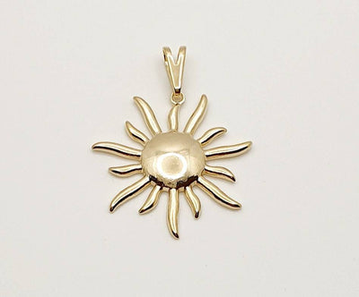 18K Gold, Filled, Sun Pendant