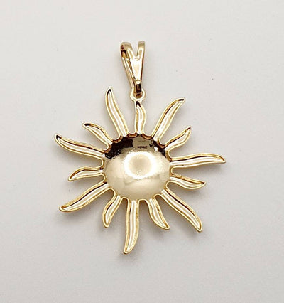 18K Gold, Filled, Sun Pendant