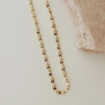 Sunrise Chocker Necklace 14K plated Brass 38cm plus 5cm extention