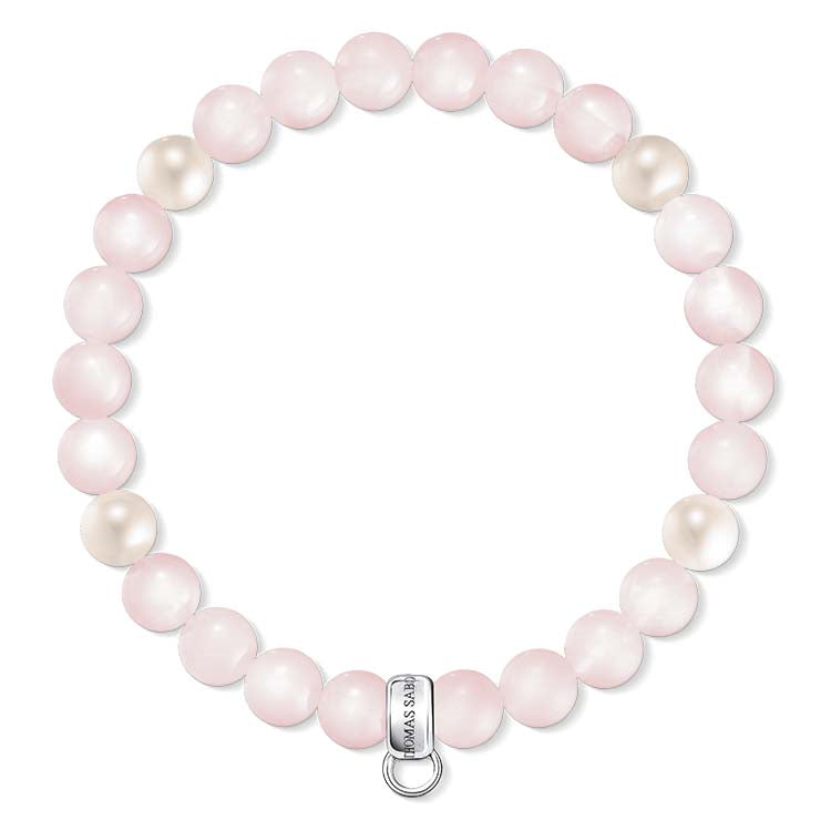 C/Club Rose Quartz Pearl Bracelet 16.5Cm