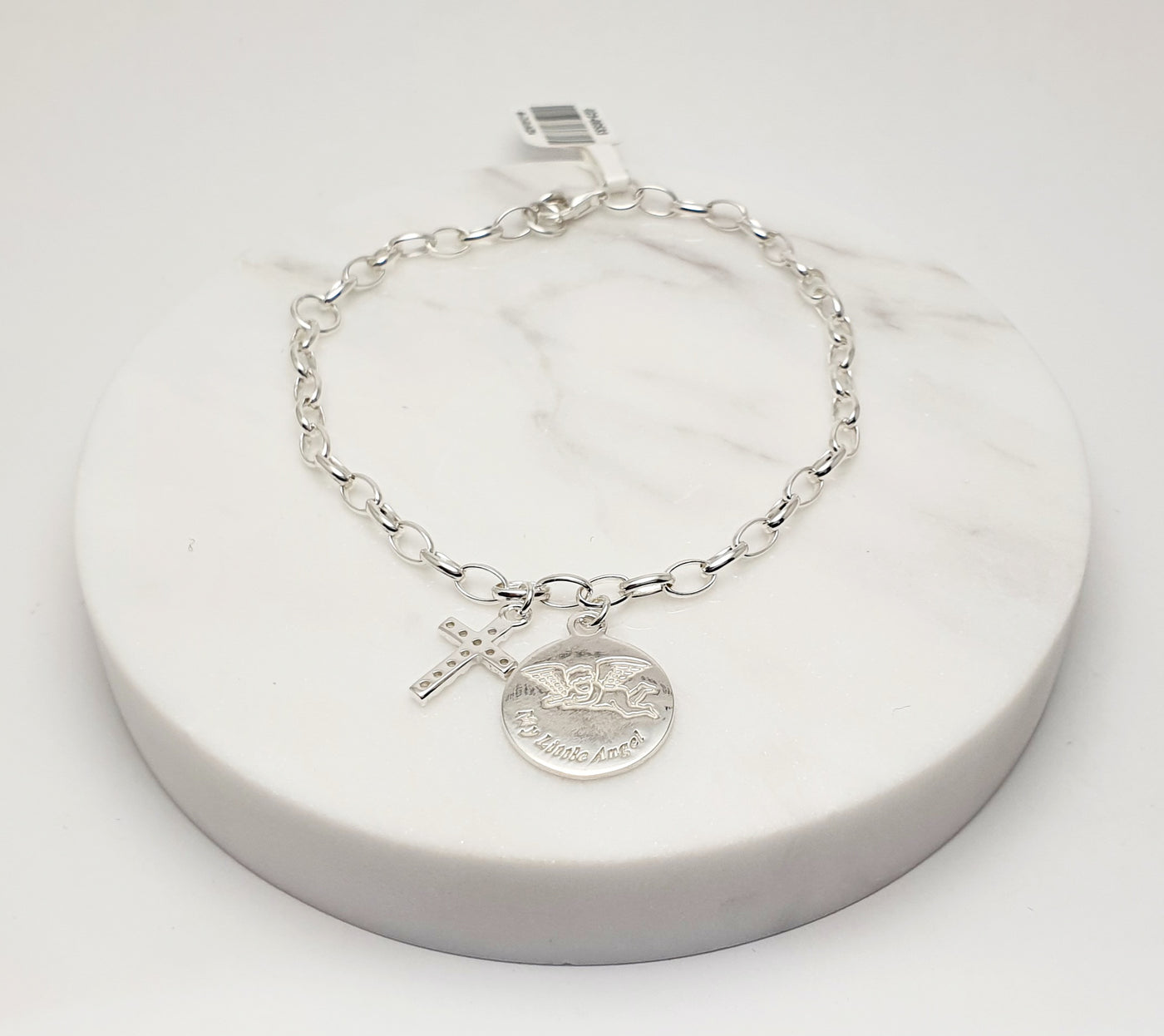 Sterling SIlver Bracelet with Two Charms