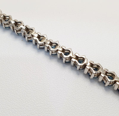 Sterling Silver London Blue Topaz Tennis Bracelet