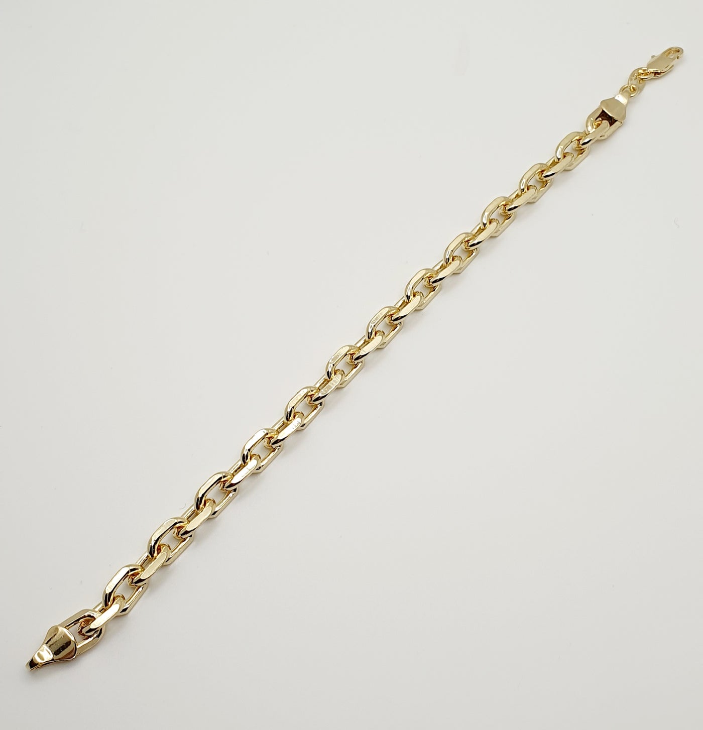 18K Gold Filled 7Mm Wide Link Bracelet